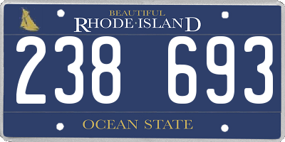 RI license plate 238693