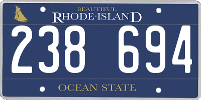 RI license plate 238694