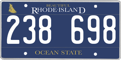 RI license plate 238698