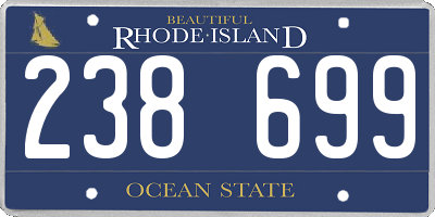 RI license plate 238699