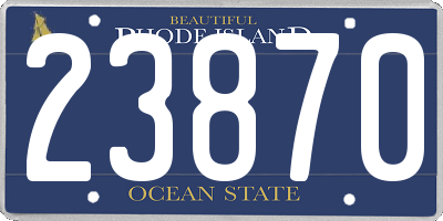 RI license plate 23870