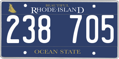 RI license plate 238705