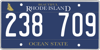 RI license plate 238709