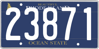 RI license plate 23871