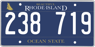 RI license plate 238719
