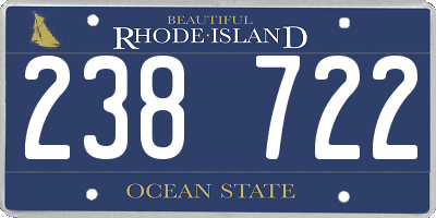 RI license plate 238722