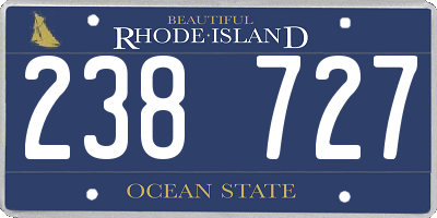 RI license plate 238727