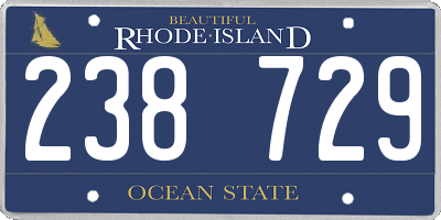 RI license plate 238729