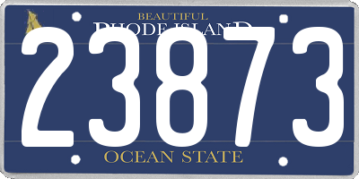 RI license plate 23873