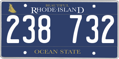 RI license plate 238732