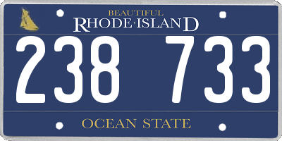 RI license plate 238733