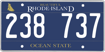 RI license plate 238737