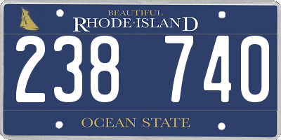 RI license plate 238740
