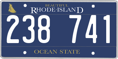 RI license plate 238741