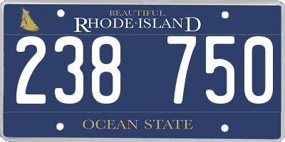 RI license plate 238750