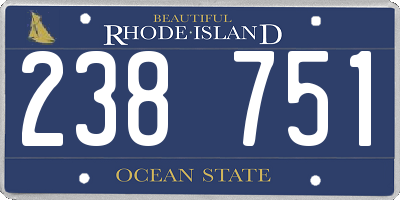 RI license plate 238751