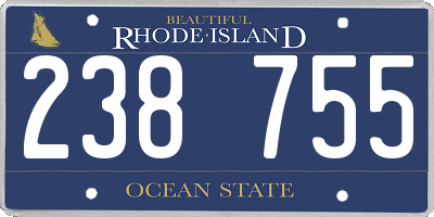RI license plate 238755
