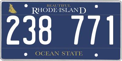 RI license plate 238771