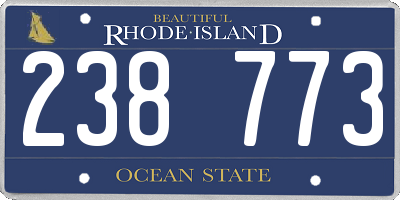 RI license plate 238773