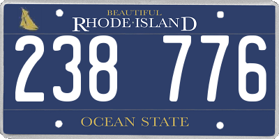 RI license plate 238776
