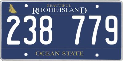 RI license plate 238779