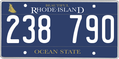 RI license plate 238790