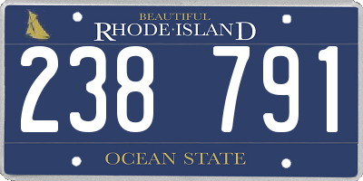 RI license plate 238791