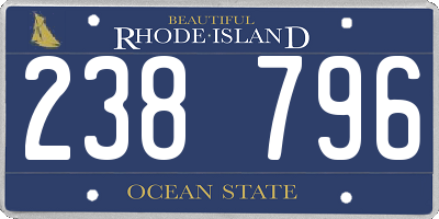 RI license plate 238796