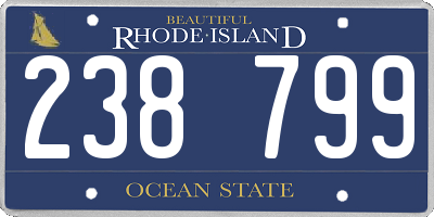 RI license plate 238799