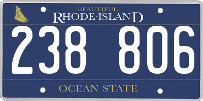 RI license plate 238806