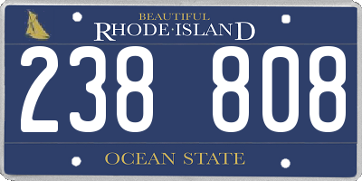 RI license plate 238808