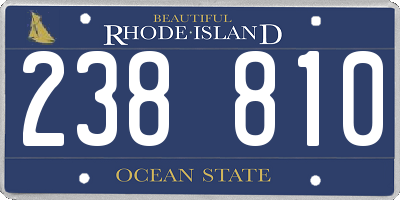 RI license plate 238810
