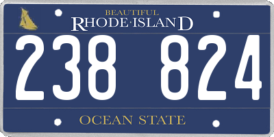 RI license plate 238824