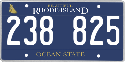 RI license plate 238825