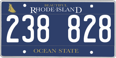RI license plate 238828