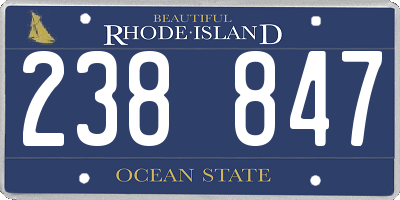 RI license plate 238847
