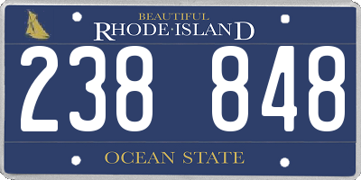 RI license plate 238848