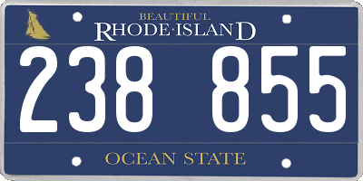 RI license plate 238855