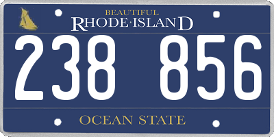 RI license plate 238856