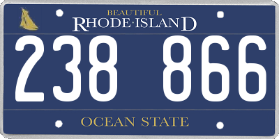 RI license plate 238866