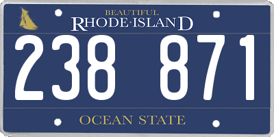 RI license plate 238871