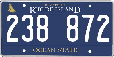 RI license plate 238872