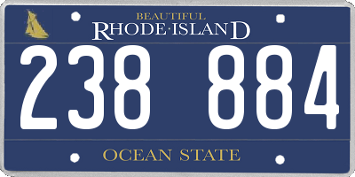 RI license plate 238884