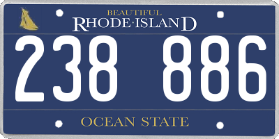 RI license plate 238886