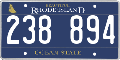 RI license plate 238894