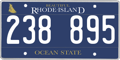 RI license plate 238895