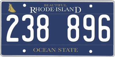 RI license plate 238896