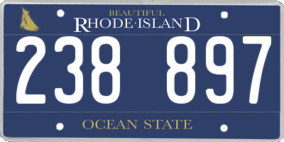 RI license plate 238897