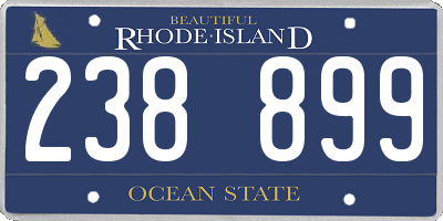 RI license plate 238899