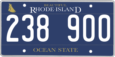 RI license plate 238900